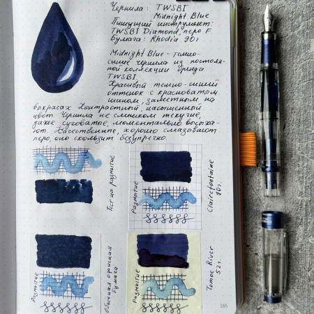 Чернила в банке TWSBI Midnight Blue/Темно-синий, 70 мл