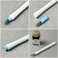 Перьевая ручка-макалка SAILOR HOCORO, Steel nib, White/Белый
