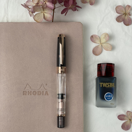 Ручка перьевая TWSBI DIAMOND 580 ROSE GOLD II, Smoke/Темно-серый