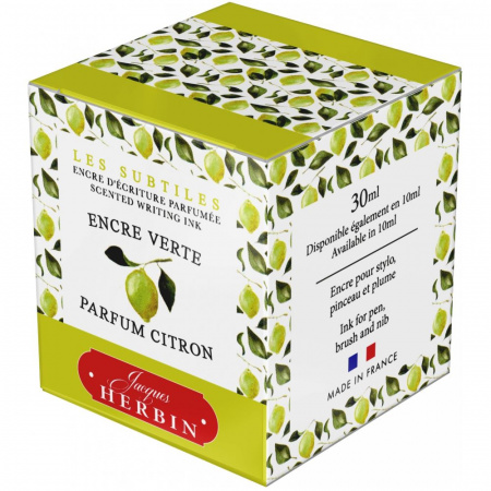 Ароматические чернила HERBIN, Parfum citron/Лимон, желто-зеленый