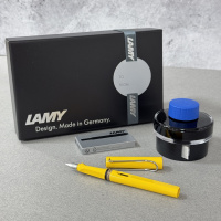 Набор LAMY SAFARI, Yellow/Желтый (перьевая ручка + картриджи + чернила + конвертер)