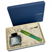 Набор SAILOR: перьевая ручка PRO GEAR SLIM MANYO II, Grass, GT 14K, F + Чернила MANYO Hinoki, 50 мл