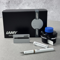Набор LAMY SAFARI, White/Белый (перьевая ручка + картриджи + чернила + конвертер)