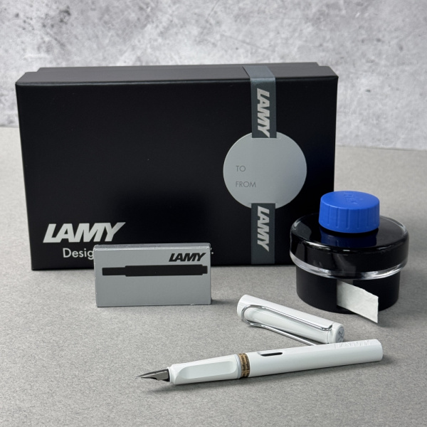 Набор LAMY SAFARI, White/Белый (перьевая ручка + картриджи + чернила + конвертер)