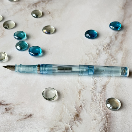 Ручка перьевая SAILOR TUZU GLASSY, Steel nib, Crystal Sky/Прозрачный голубой