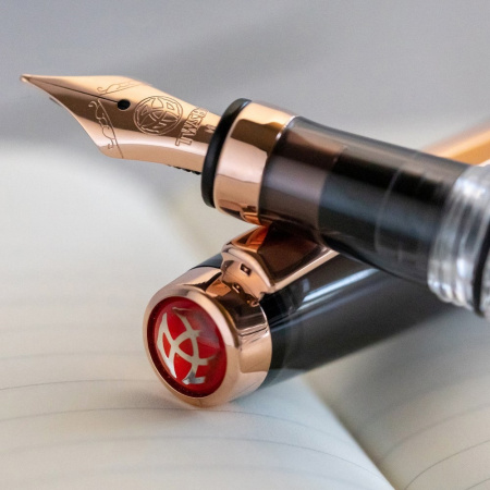Ручка перьевая TWSBI DIAMOND 580 ROSE GOLD II, Smoke/Темно-серый