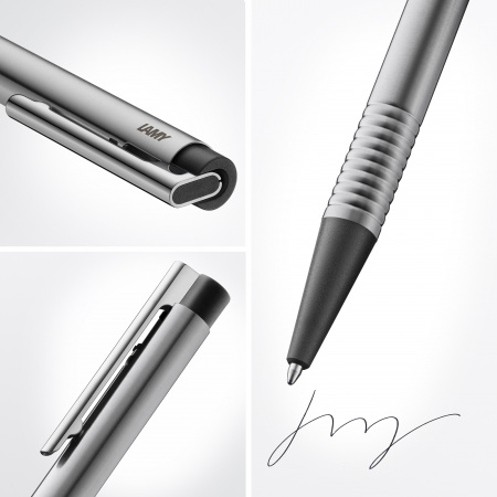 Ручка шариковая LAMY LOGO, Stainless/Полированная сталь