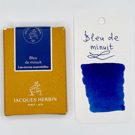 Картриджи для перьевой ручки HERBIN PRESTIGE, Bleu de minuit/Синий