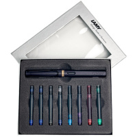 Набор LAMY SAFARI, Steel black/Стальной черный (перьевая ручка + картриджи), F