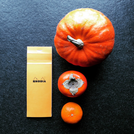 Блокнот RHODIA BASICS №8, 7,4х21 см, 80 г, Orange/Оранжевый