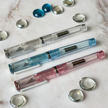 Ручка перьевая SAILOR TUZU GLASSY, Steel nib, Crystal Cherry/Прозрачный розовый