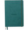 Записная книжка RHODIARAMA GOALBOOK CREATION в твердой обложке, A5, без линовки, 200 г, Peacock, Сине-зеленый