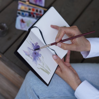 Скетчбук для акварели RHODIA TOUCH WATERCOLOR, Hot press, A6, 300 г, Хлопок, Black/Черный