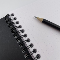 Блокнот RHODIA CLASSIC REVERSE BOOK, 21х21 см, 80 г, Black/Черный