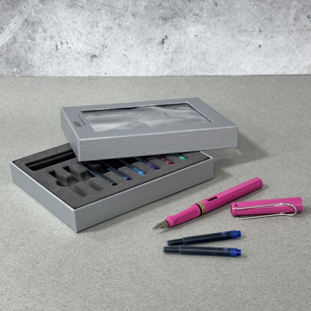Набор LAMY SAFARI, Pink/Розовый (перьевая ручка + картриджи)