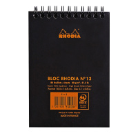 Блокнот RHODIA CLASSIC, A6, 80 г, Black/Черный