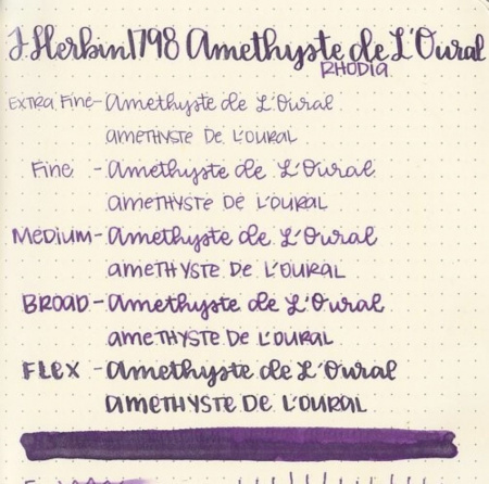 Чернила HERBIN PRESTIGE 1798, Amethyste de l'Oural/Фиолетовый с серебряными блестками