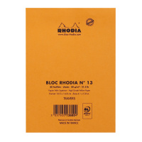 Блокнот RHODIA BASICS №13, A6, 80 г, Orange/Оранжевый
