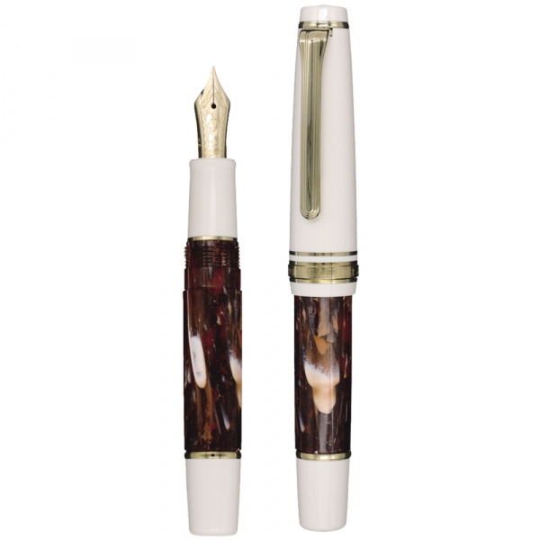 Ручка перьевая SAILOR PRO GEAR SLIM MINI RECONTRE III, Gold IP 14K,  Marron/Коричнево-бордовый