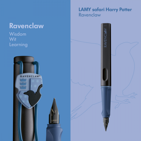 Ручка перьевая LAMY SAFARI HARRY POTTER, Ravenclaw/Черный с голубым