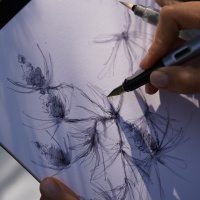 Скетчбук для смешанных техник RHODIA TOUCH MIXED MEDIA, А6+, 250 г, Black/Черный