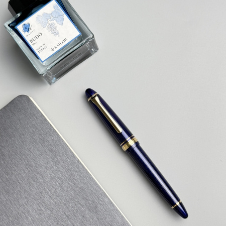Ручка перьевая SAILOR 1911 LIGHT, Gold IP 14K, Shining blue/Синий