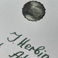 Чернила HERBIN PRESTIGE 350, Vert Atlantide/Зеленый с серебряными и золотыми блестками