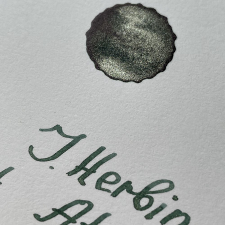 Чернила HERBIN PRESTIGE 350, Vert Atlantide/Зеленый с серебряными и золотыми блестками