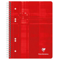 Тетрадь CLAIREFONTAINE STUDIUM на пружине, A5+, 90 г, Rouge/Красный, клетка