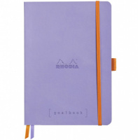 Записная книжка RHODIARAMA GOALBOOK в мягкой обложке, A5, точка, 90 г, Iris, Светло-фиолетовый