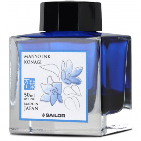 Чернила в банке SAILOR MANYO, Konagi/Ярко-синий