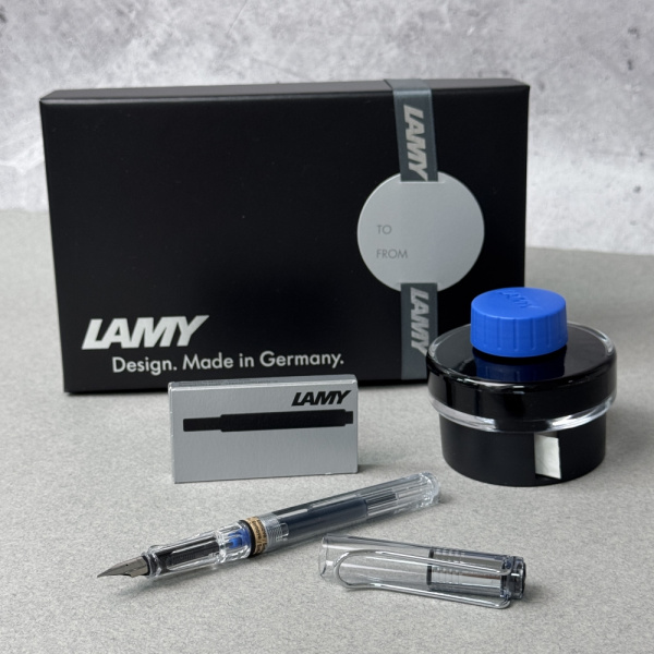 Набор LAMY SAFARI, Vista/Прозрачный (перьевая ручка + картриджи + чернила + конвертер)