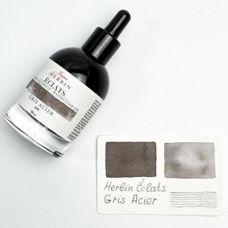 Акварельные чернила HERBIN ECLATS, Gris acier/Бежево-серый