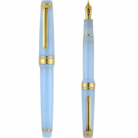 Ручка перьевая SAILOR PRO GEAR SLIM SHIKIORI FAIRY TALE, GT 14K, Grateful crane/Голубой