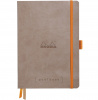 Записная книжка RHODIARAMA GOALBOOK в мягкой обложке, A5, точка, 90 г, Taupe, Серо-коричневый