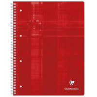 Тетрадь CLAIREFONTAINE STUDIUM на пружине, с разделителями, A4+, 90 г, Red/Красный