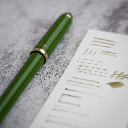Ручка перьевая SAILOR FUDE DE MANNEN, GT сalligraphy steel nib 55°, Green/Зеленый